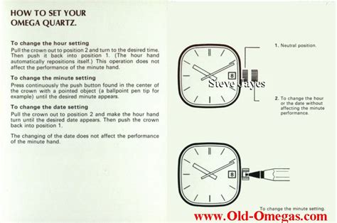 omega watch date setting